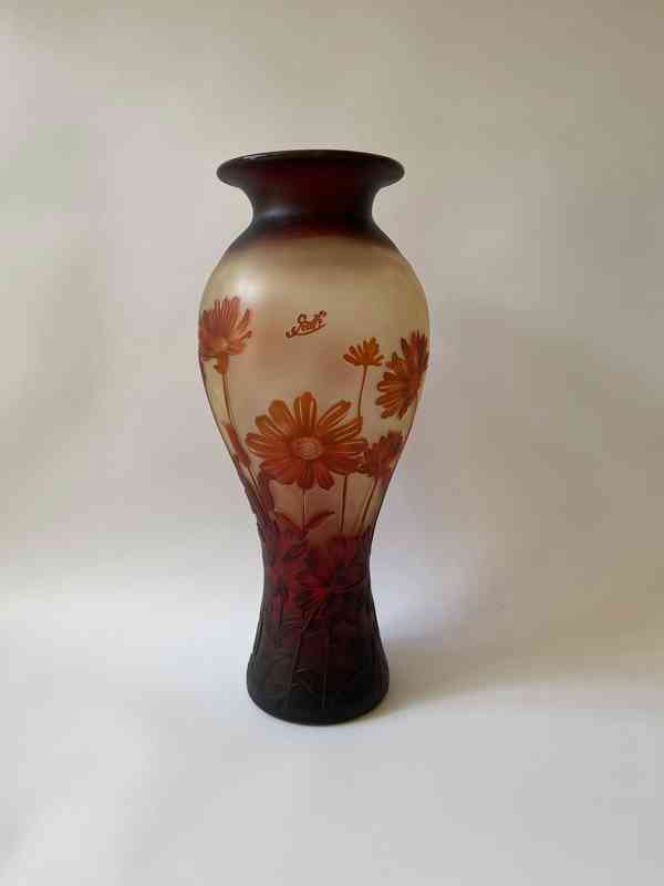 Váza ve stylu Émile Gallé - sklo - foto 1