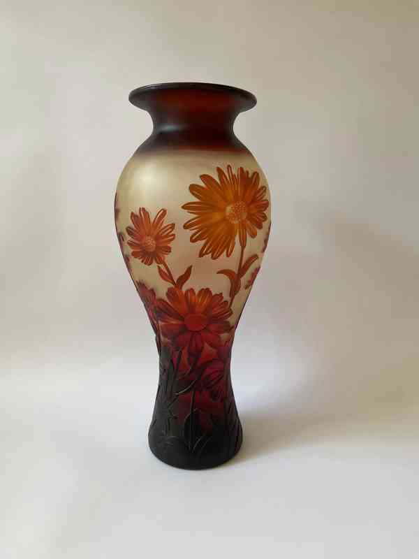 Váza ve stylu Émile Gallé - sklo - foto 3