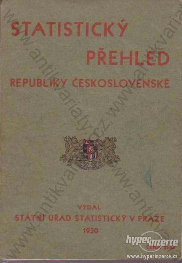 Statistický přehled Republiky československé 1930 - foto 1