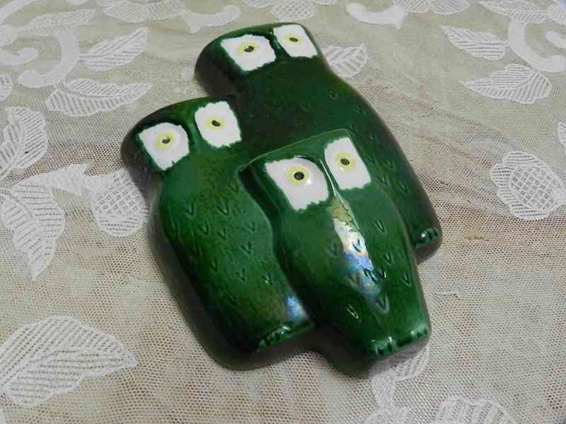 Stylový Reliéf na zeď Sovy Brusel Retro Keramia Znojmo Czech - foto 2