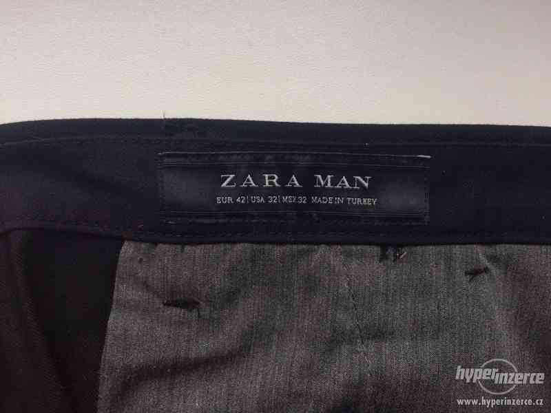 Zara pánské černé společenské kalhoty vel. 42 - foto 4