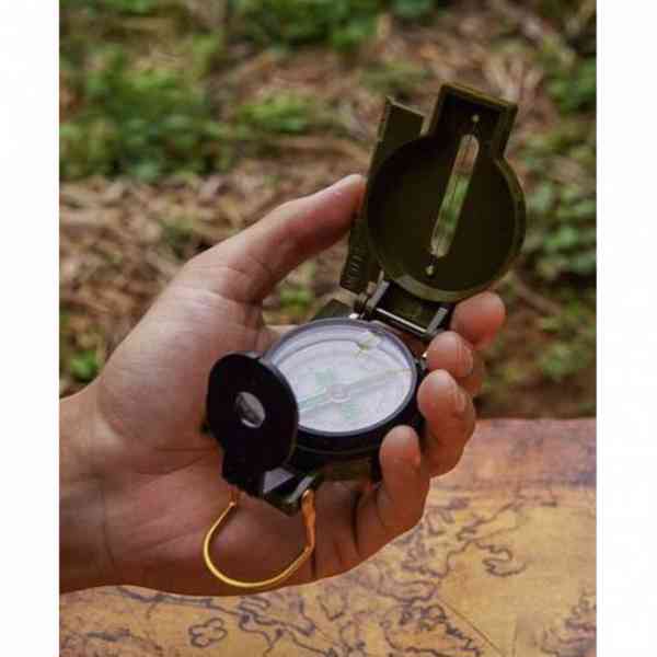 Kompas kovový Trizand Army - olivový - foto 2