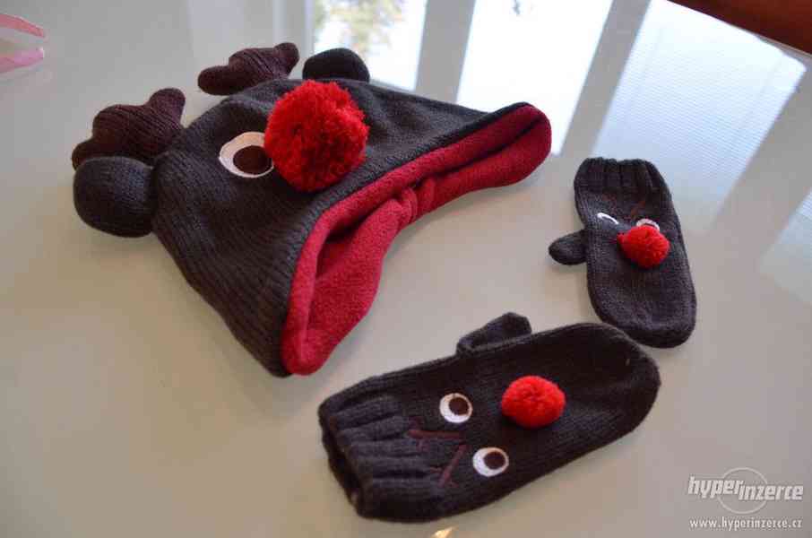 Zimní set: čepička + rukavičky - foto 2