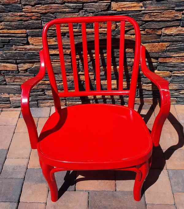 Ohýbané křeslo TON, Thonet s polstrováním - foto 2
