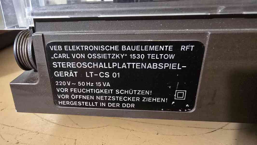 Tangenciální gramofon RFT LT-CS 01  - foto 10