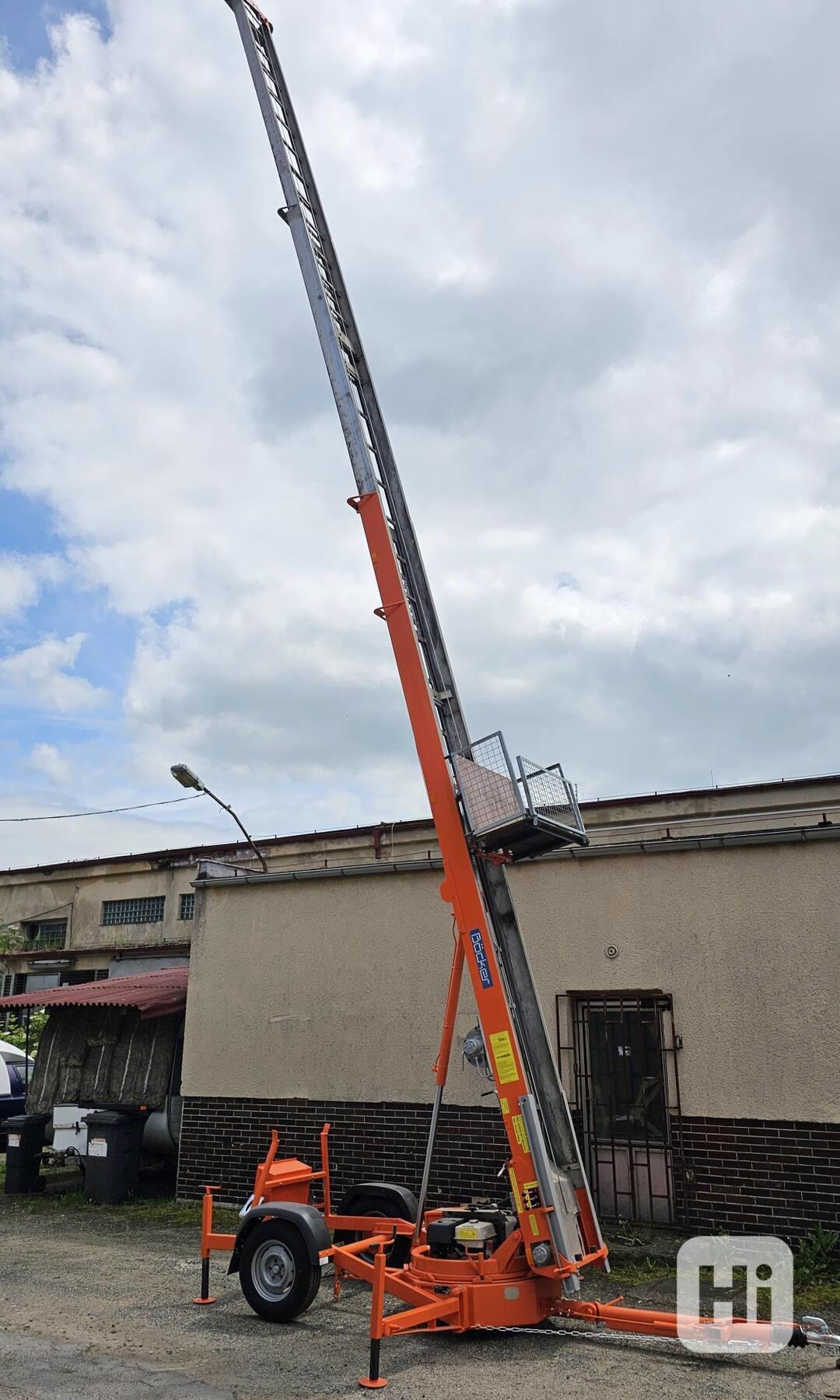 Stavební výtah BÖCKER 22m + střešní ZLOM 6m - CZ dokl.s SPZ - foto 1