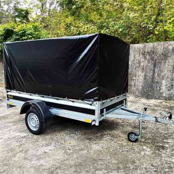 Nový přívěsný vozík 2,65m x1,30 +plachta, svařovaný rám,DPH - foto 2