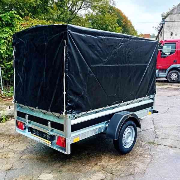 Nový přívěsný vozík 2,65m x1,30 +plachta, svařovaný rám,DPH - foto 7