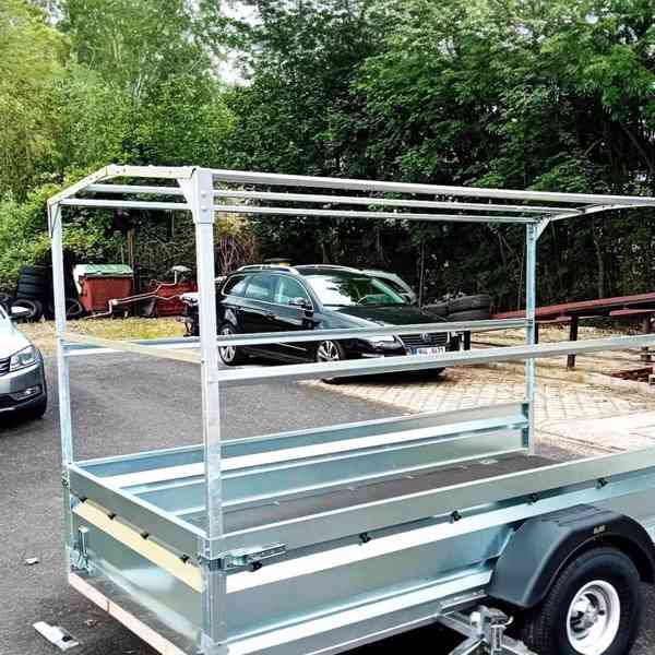 Nový přívěsný vozík 2,65m x1,30 +plachta, svařovaný rám,DPH - foto 13