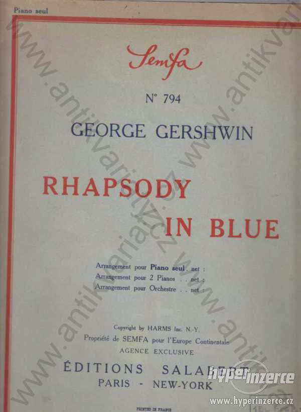 Rhapsody In Blue George Gershwin - foto 1