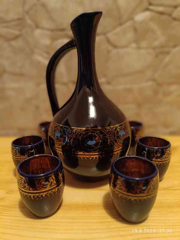 Prodám luxusní modrou porcelánovou soupravu 1+6 ks - foto 4