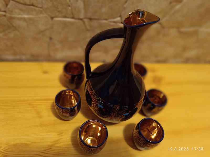 Prodám luxusní modrou porcelánovou soupravu 1+6 ks - foto 3