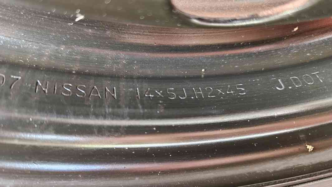 Nissan Micra plechové disky 5Jx14 4x100 ET45 kola 175/65R14 - foto 4