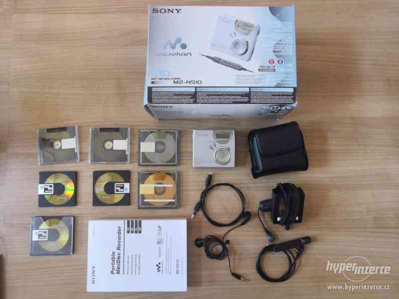 Minidisc přehrávač Sony MD Walkman MZ-510 + 7ks disků - foto 2