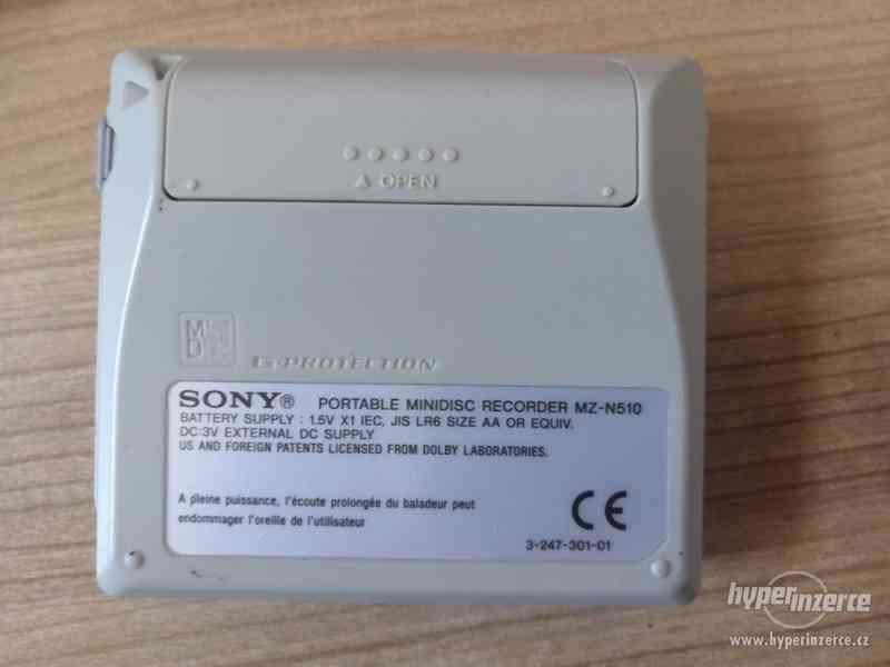 Minidisc přehrávač Sony MD Walkman MZ-510 + 7ks disků - foto 3
