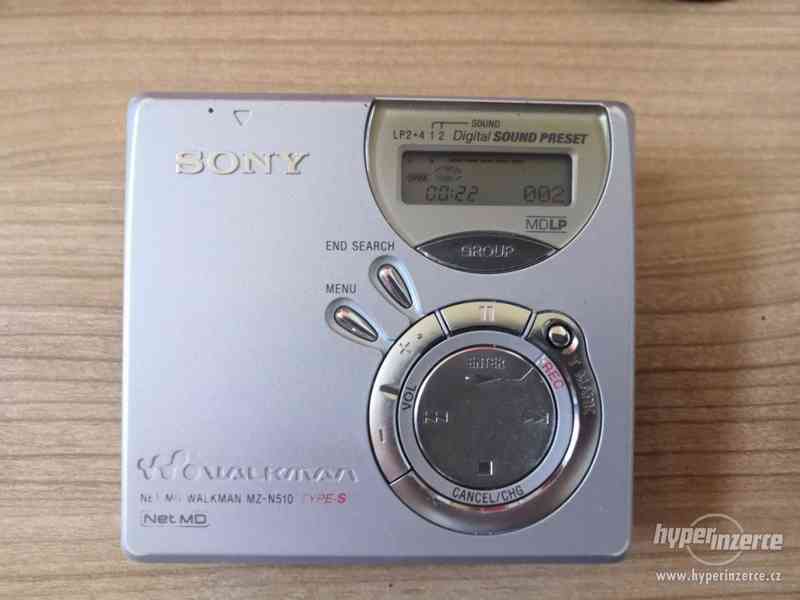 Minidisc přehrávač Sony MD Walkman MZ-510 + 7ks disků - foto 4