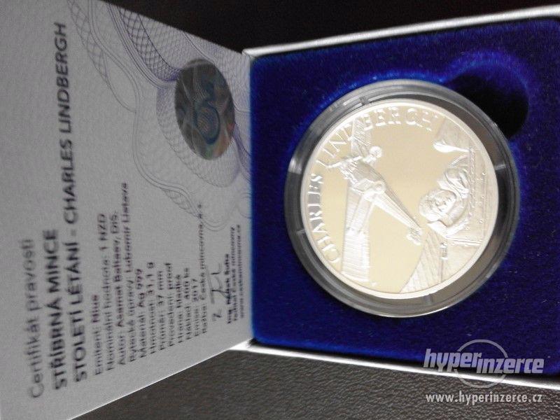 Stříbrná mince Charles Lindbergh - foto 1