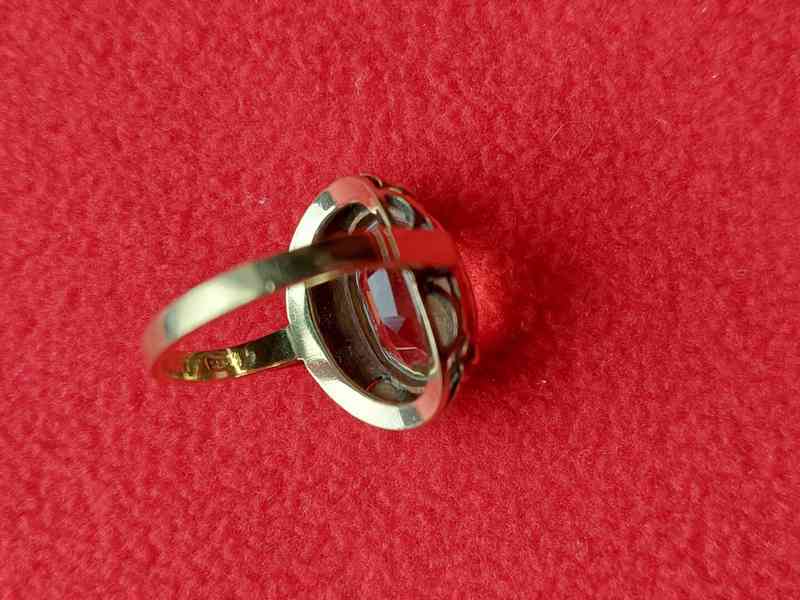 Zlatý prsten s citrínem - foto 3