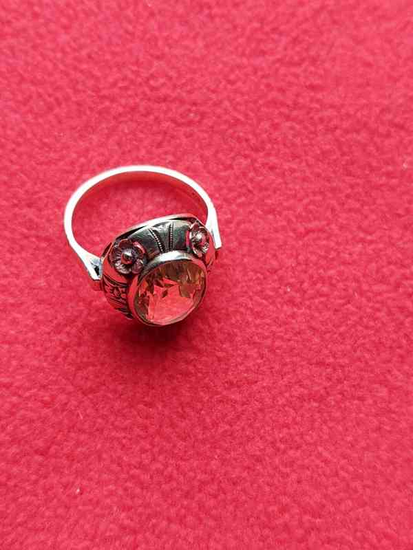 Zlatý prsten s citrínem - foto 4