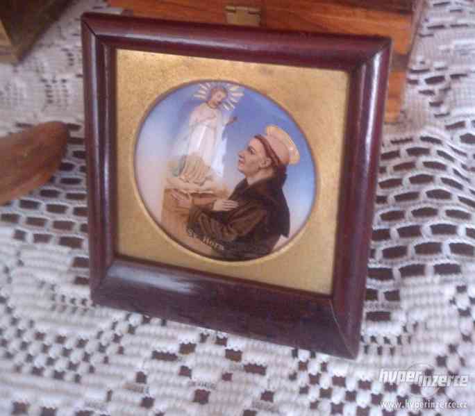Starožitný obrázek - Svatý Antonín z Padovy - foto 4