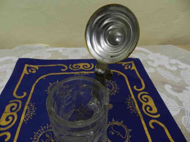 Krásný starý broušený Korbel Krýgl Winter Monogram cejch  - foto 7