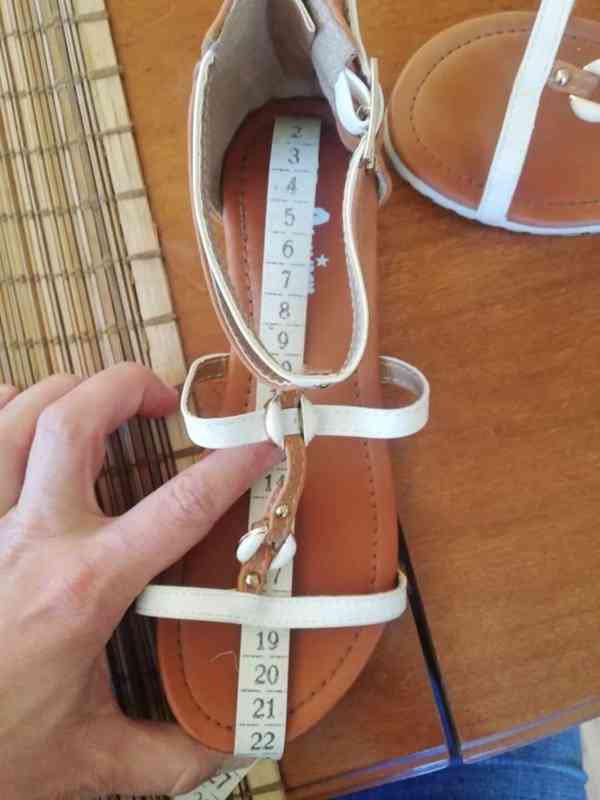 letní boty hnědobílé velikost 34 - foto 2