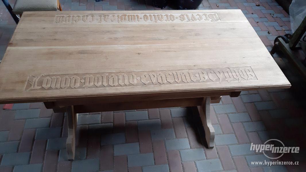 Prodám dubový stůl na chalupu - foto 3