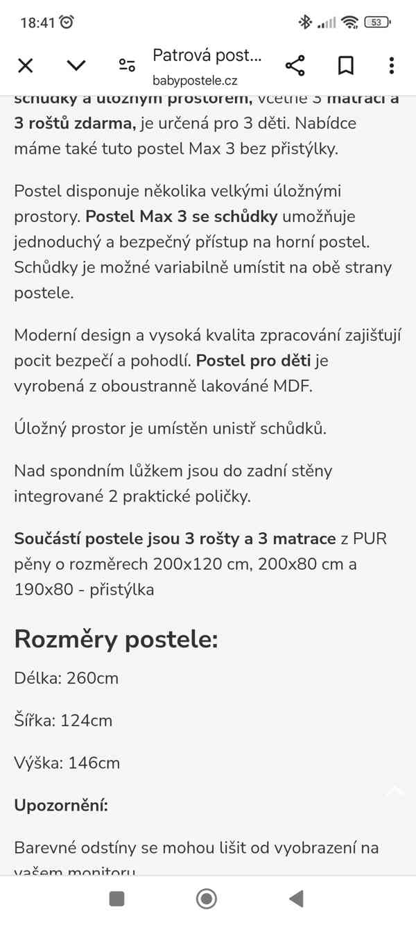 Patrová postel  - foto 5