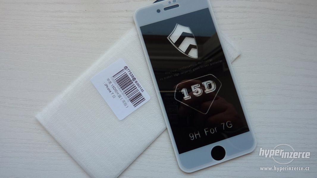 iPhone 7-ochranné 15D sklo,bílé, černé - foto 2