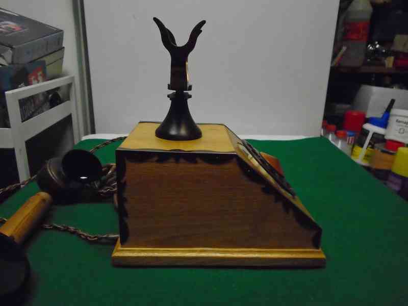 Retro dřevěný telefon Tesla C20 1974 super sběratelský stav - foto 4