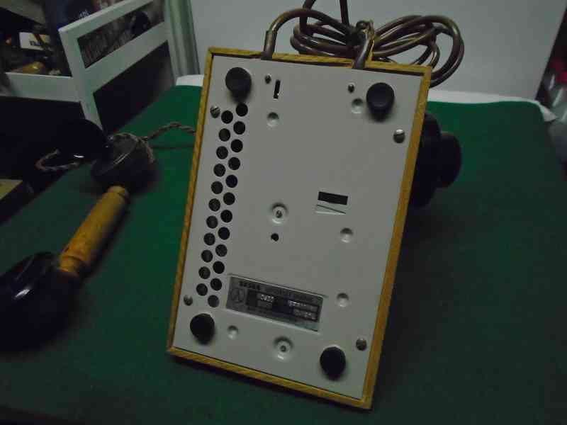 Retro dřevěný telefon Tesla C20 1974 super sběratelský stav - foto 19