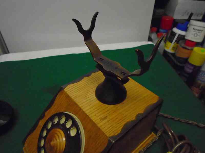 Retro dřevěný telefon Tesla C20 1974 super sběratelský stav - foto 8