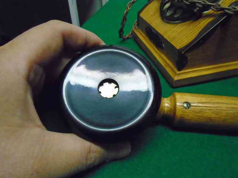 Retro dřevěný telefon Tesla C20 1974 super sběratelský stav - foto 14