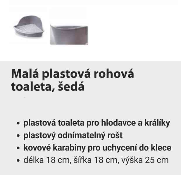 Malá plastová rohová toaleta, šedá - foto 5