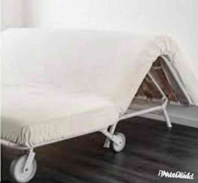 Rozkládací pohovka (postel) IKEA LOVAS, krémová - foto 2