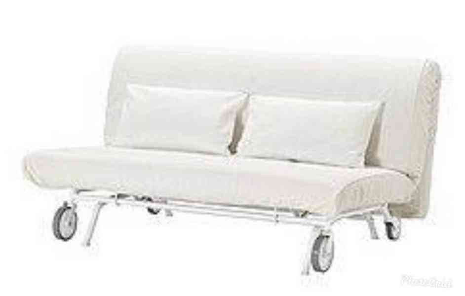 Rozkládací pohovka (postel) IKEA LOVAS, krémová - foto 1