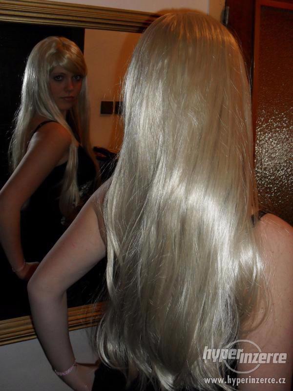 Nejdelší paruka,paruky nové sexy rovné-blond,černá-cca 75cm - foto 1