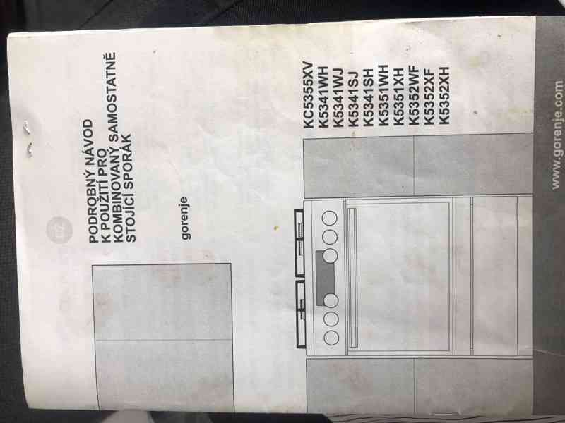 Kombinovaný sporák Gorenje K5352XF - foto 9