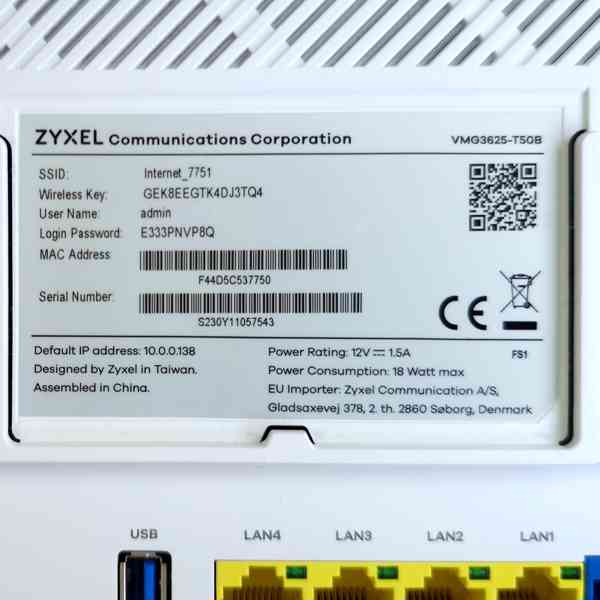 NOVÝ Zyxel VMG3625-T50B VDSL2 ADSL2 modem Wi-Fi router  - foto 4