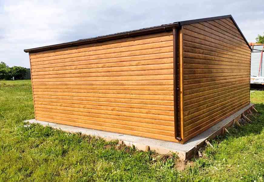 Plechová garáž 6x5m sedlová střecha dvoukřídlá vrata  TS220 - foto 6