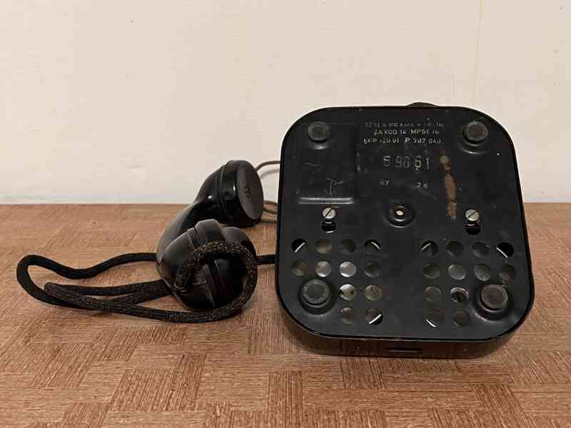 Historický (retro ) telefon TESLA Karlín – 50.léta,Kompletní - foto 5