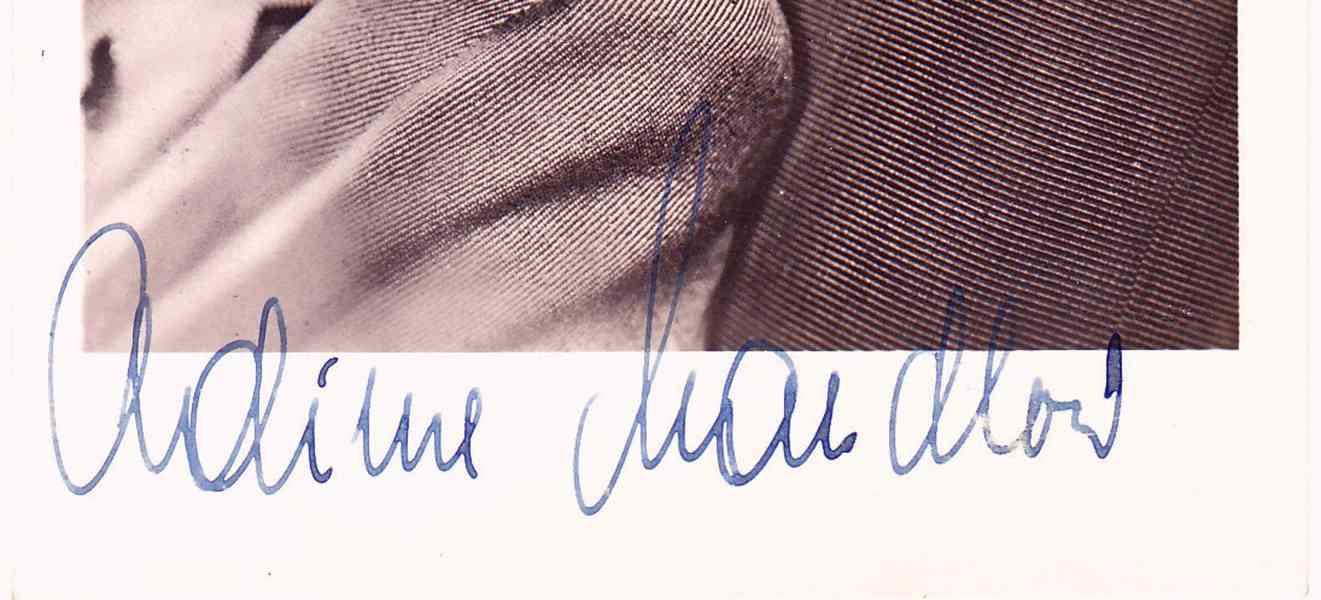 Adina Mandlová - autogram, krásný stav  - foto 3