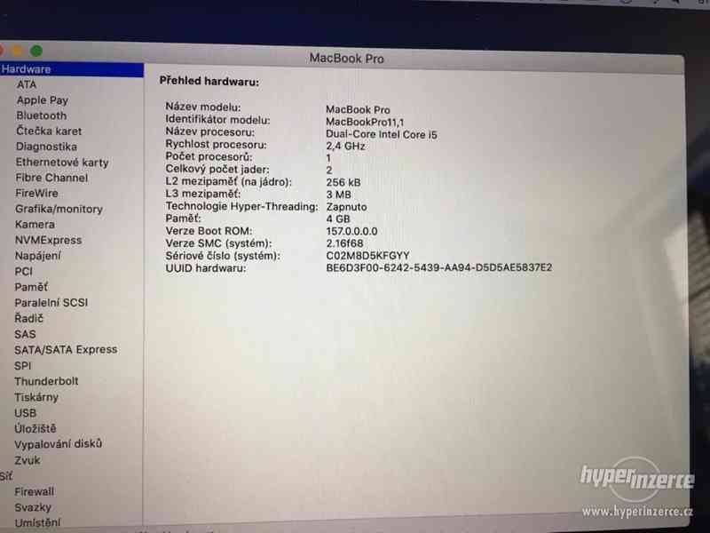 MacBook Pro 13,3, Retina displej, 128 GB, model Late 2013 - foto 11