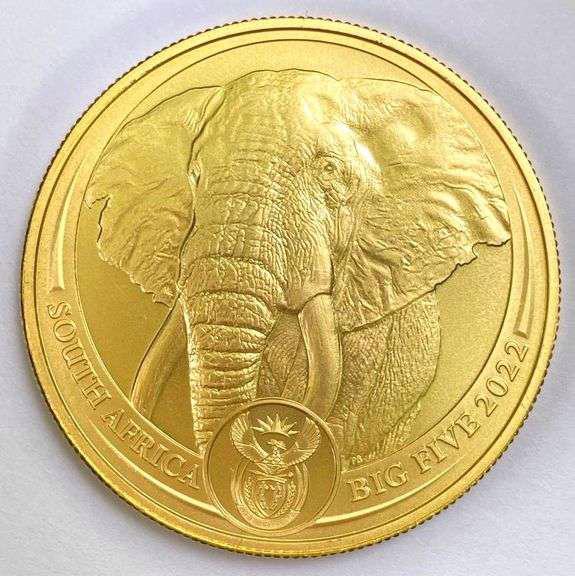1oz jihoafrické zlaté sloní mince "Big Five Series".