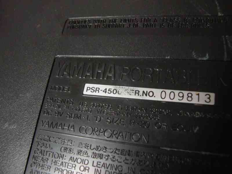 Elektrické klávesy varhany syntezátor Yamaha PSR-4500 1989 - foto 19