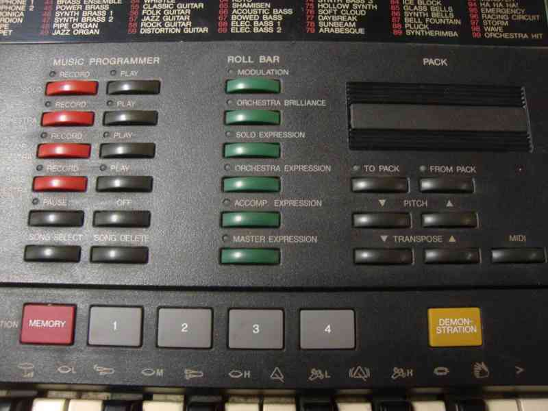 Elektrické klávesy varhany syntezátor Yamaha PSR-4500 1989 - foto 11