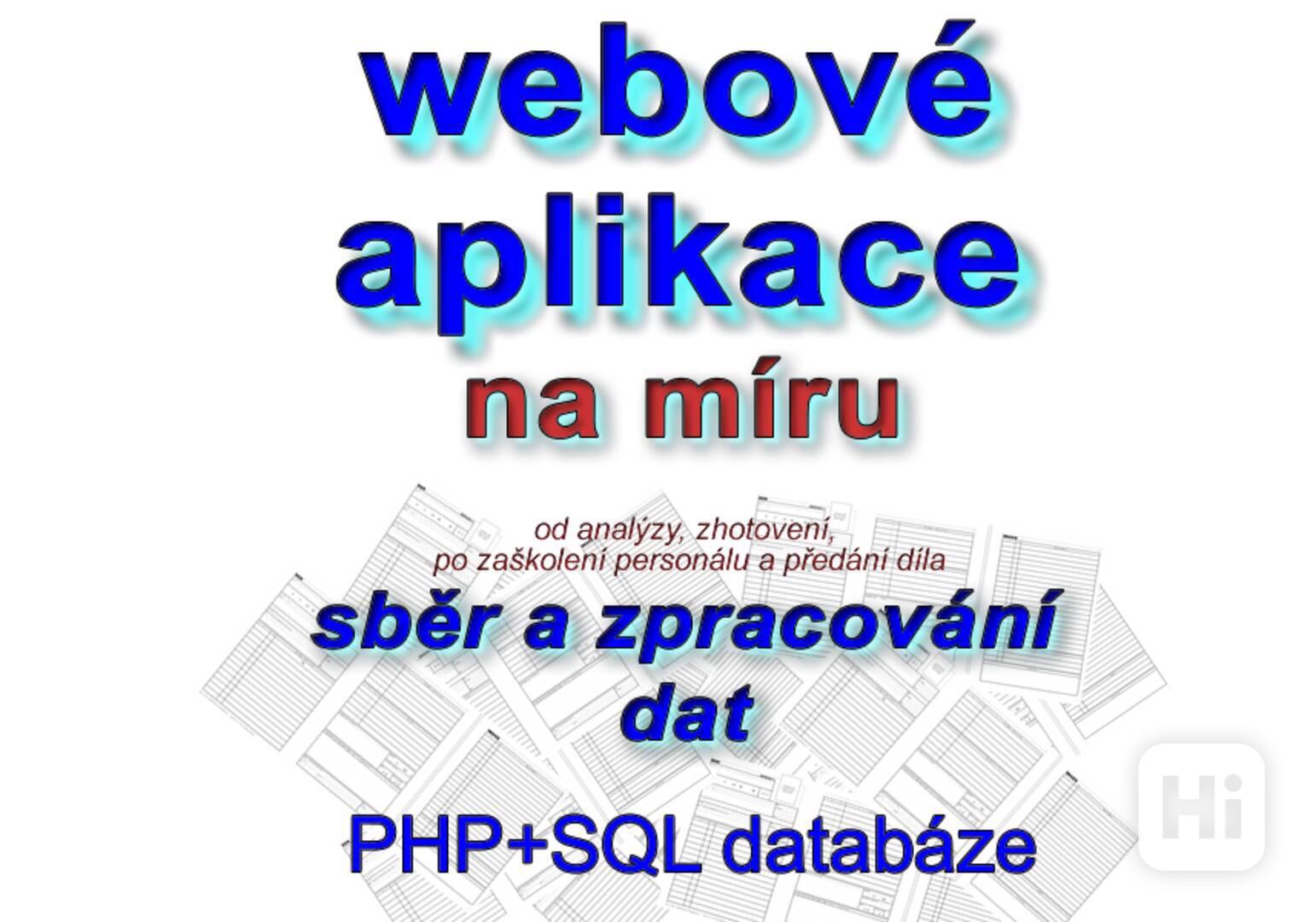 webové aplikace na míru - sběr dat (PHP+Databáze) - foto 1