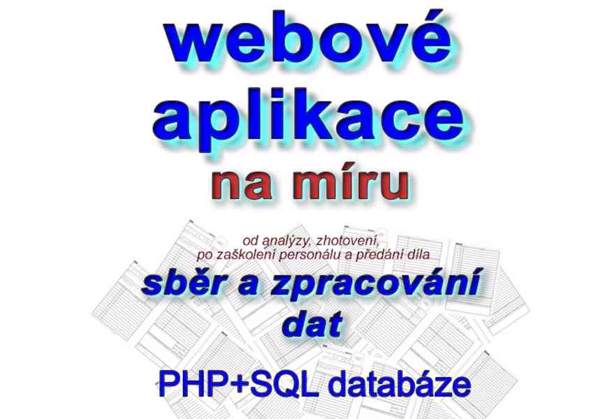 webové aplikace na míru - sběr dat (PHP+Databáze) - foto 1