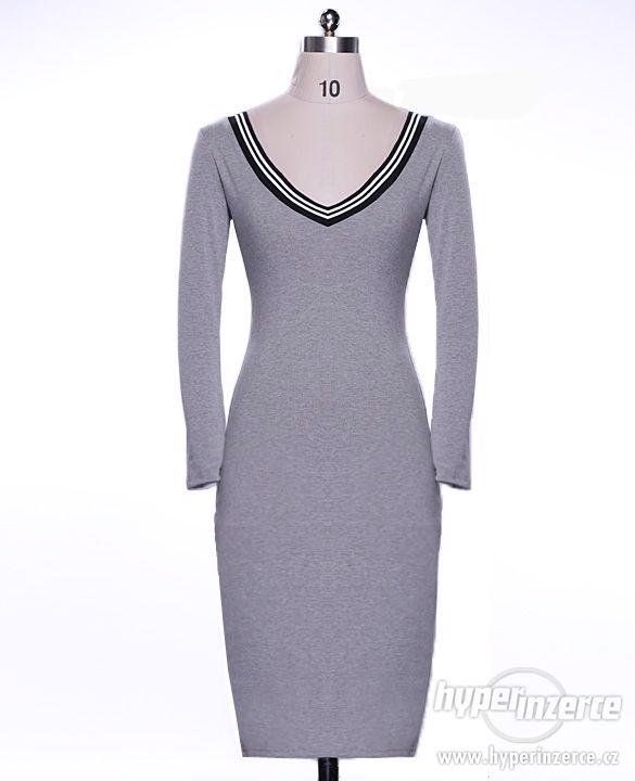Pohodlné a elegantní šaty - šedé - foto 2