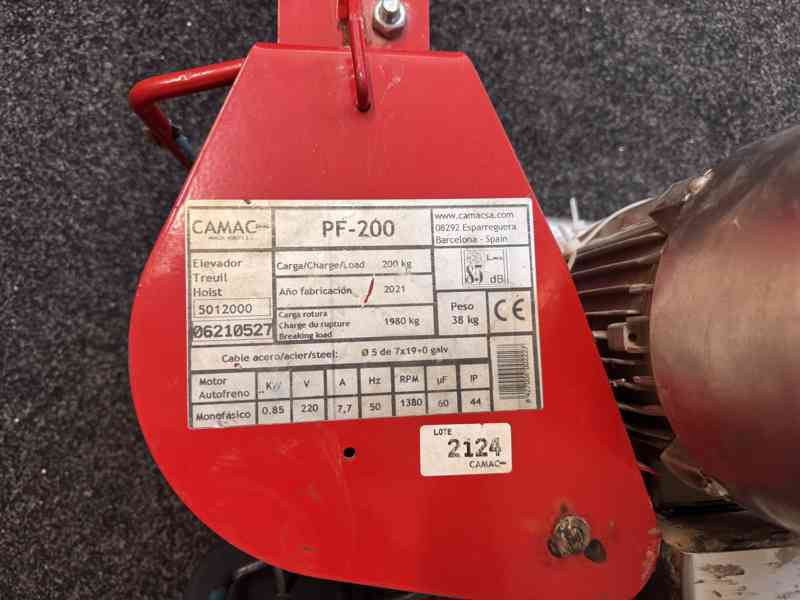 Vrátek stavební Camac Minor PF-200 + plošina + rozpěry - foto 6